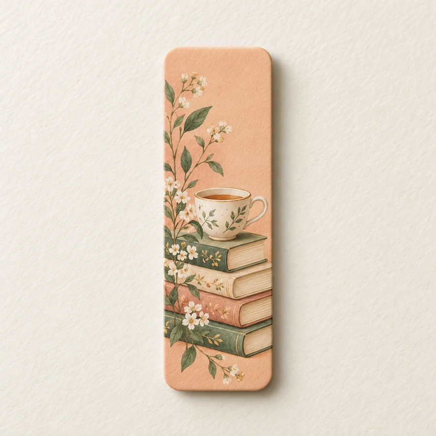 Morning Pages magnetic bookmark, apricot design