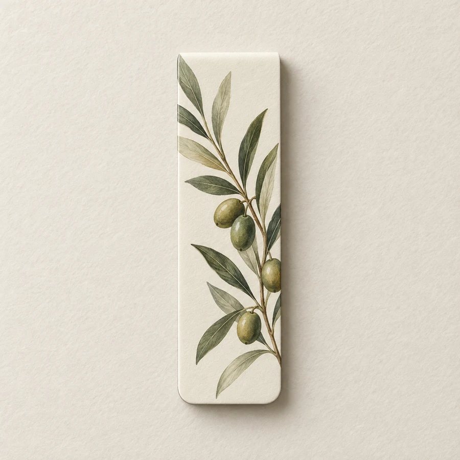 Olive Chapter magnetic bookmark, green design